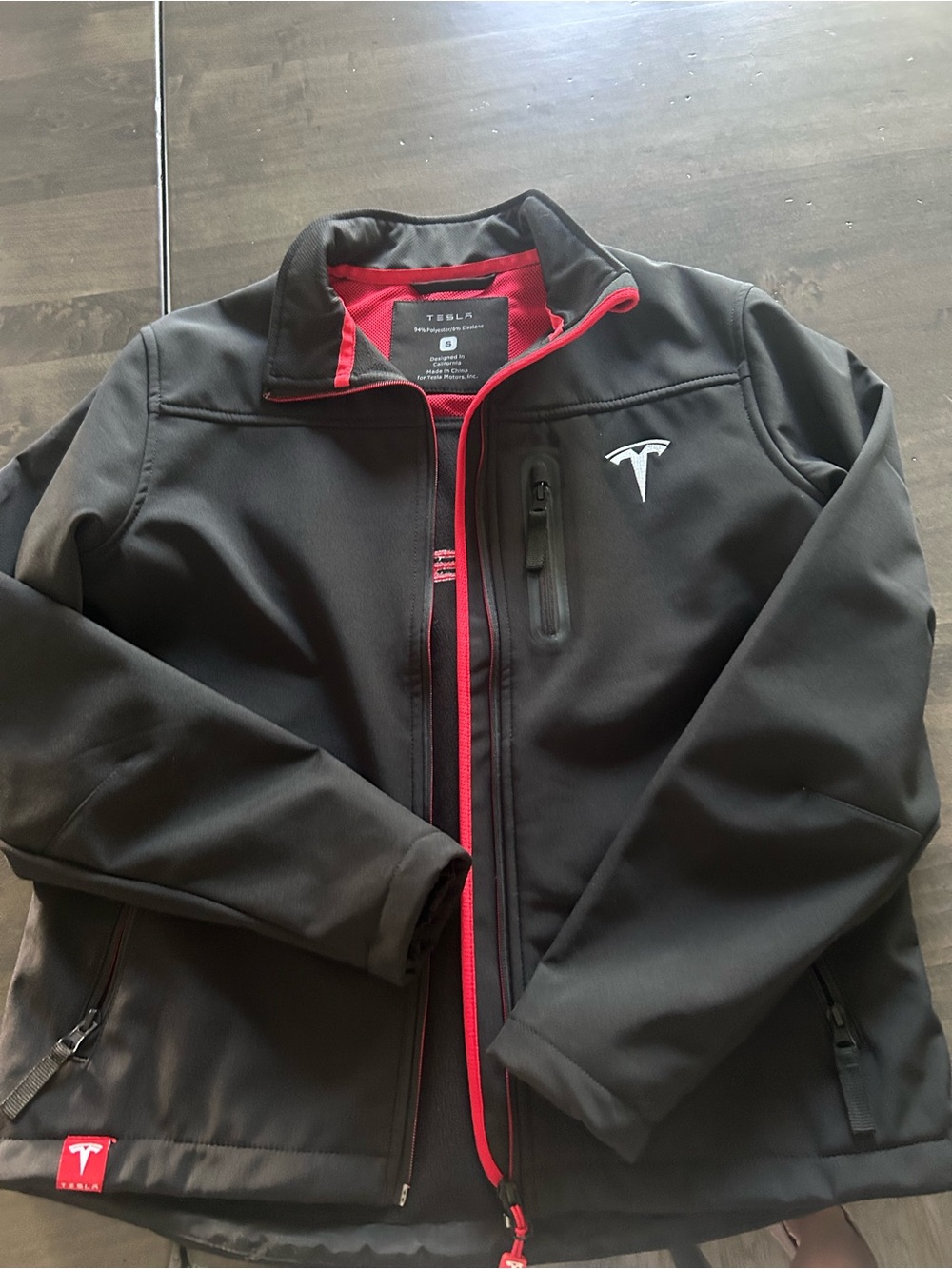 Unisex Tesla corporate soft shell jacket.
